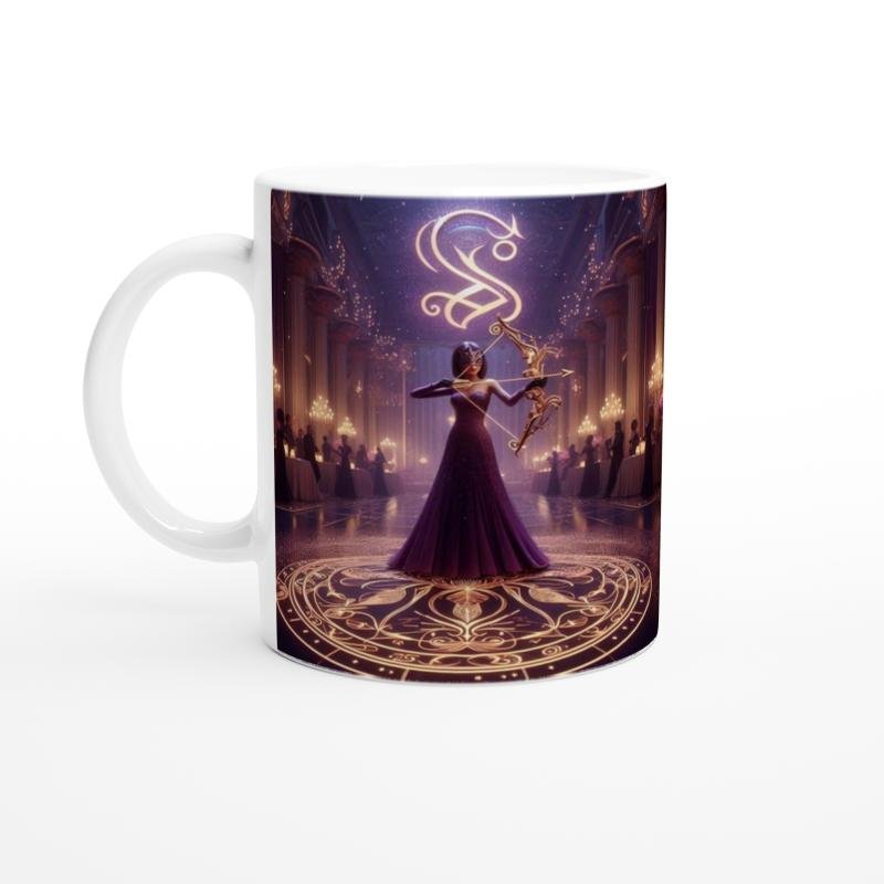 Yay Burcu Baskılı Kahve Kupası - Zodyak Maskeli Balo Vs3