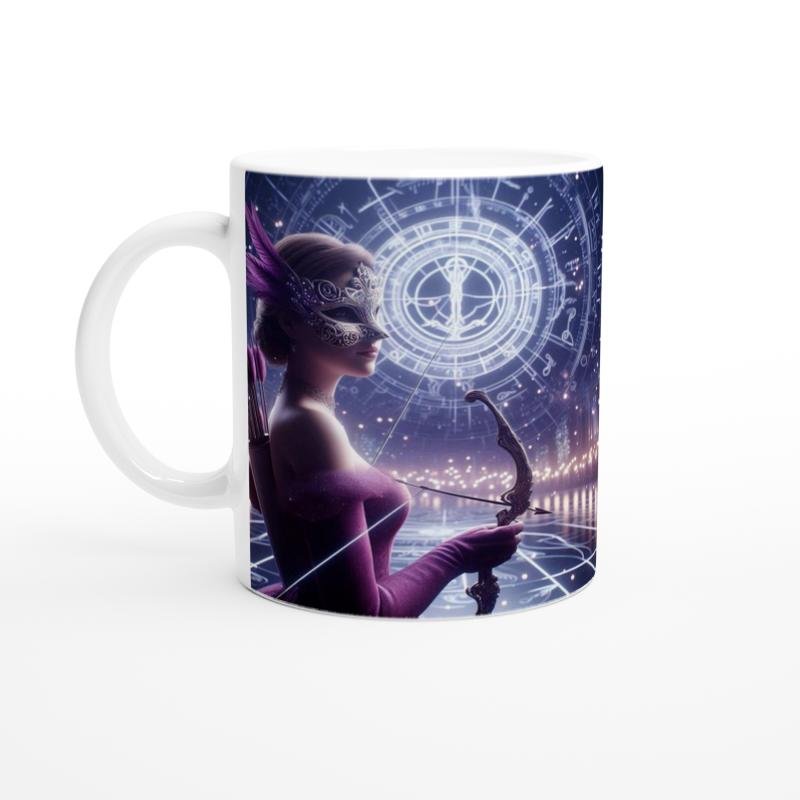 Yay Burcu Baskılı Kahve Kupası - Zodyak Maskeli Balo Vs4