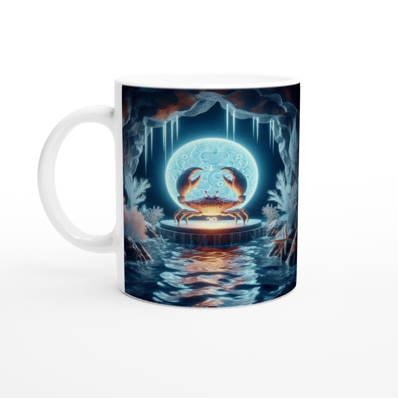 Yengeç Burcu Baskılı Kahve Kupası - Astral Denizaltı Dünyası Vs1