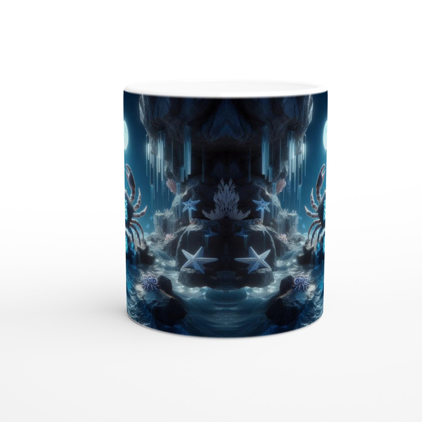 Yengeç Burcu Baskılı Kahve Kupası - Astral Denizaltı Dünyası Vs2 - 2