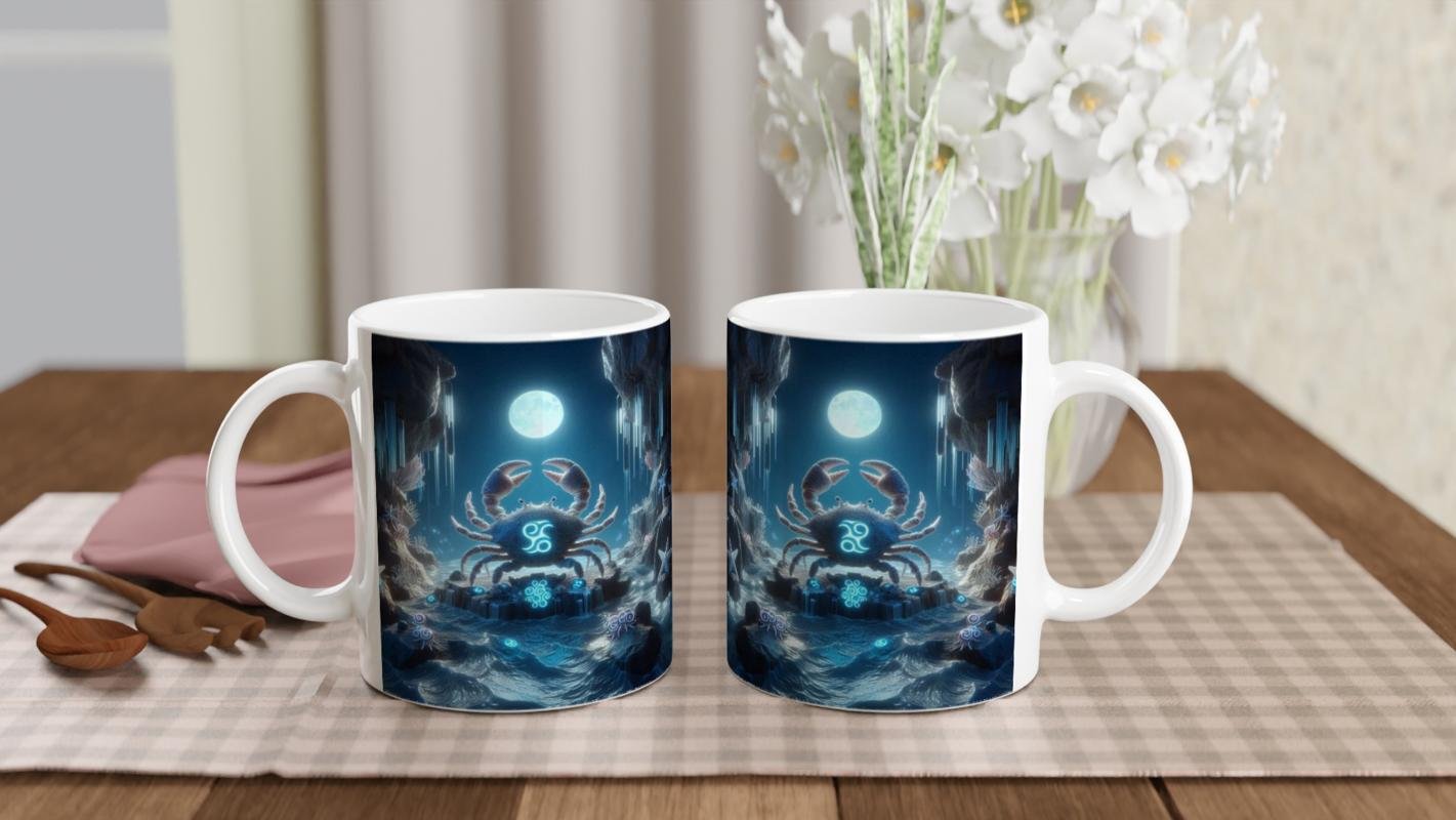 Yengeç Burcu Baskılı Kahve Kupası - Astral Denizaltı Dünyası Vs2 - 5