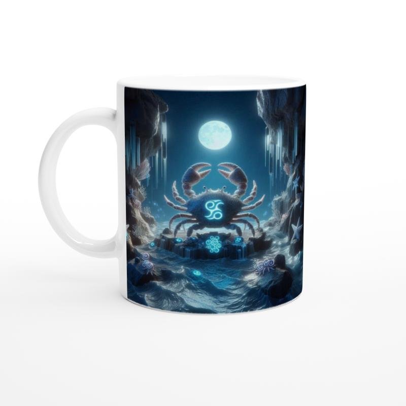 Yengeç Burcu Baskılı Kahve Kupası - Astral Denizaltı Dünyası Vs2