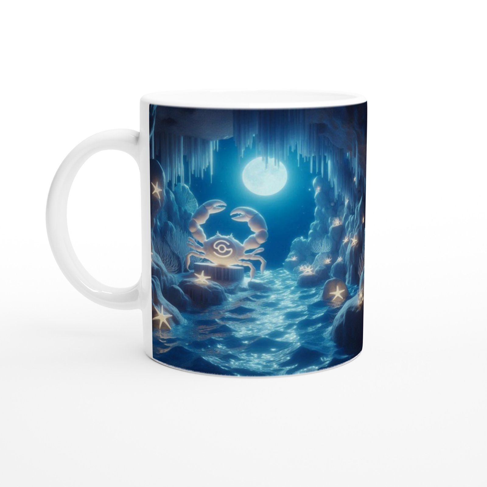 Yengeç Burcu Baskılı Kahve Kupası - Astral Denizaltı Dünyası Vs3