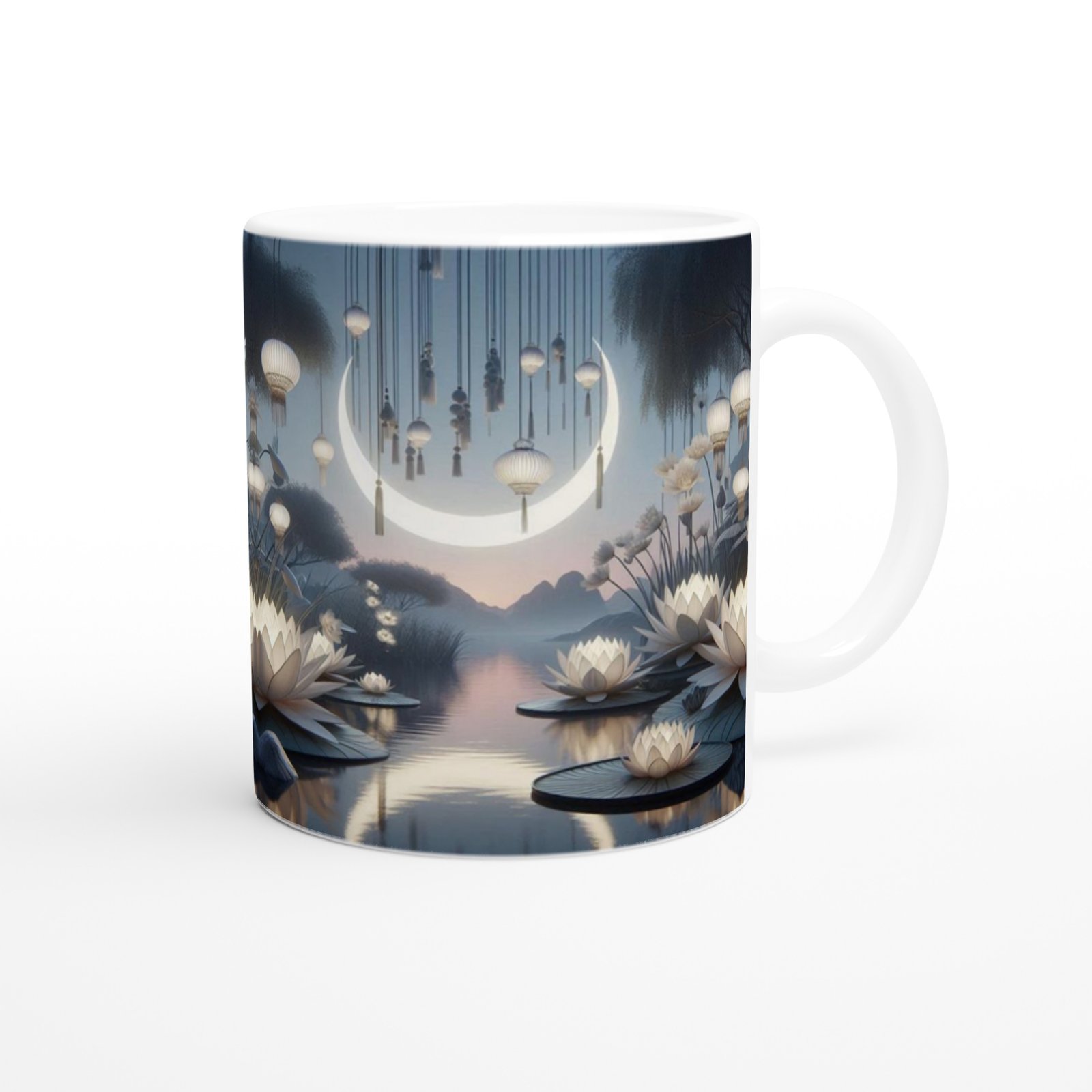 Yengeç Burcu Baskılı Kahve Kupası - Ay ışığında Zodyak Bahçesi Vs2 - 3