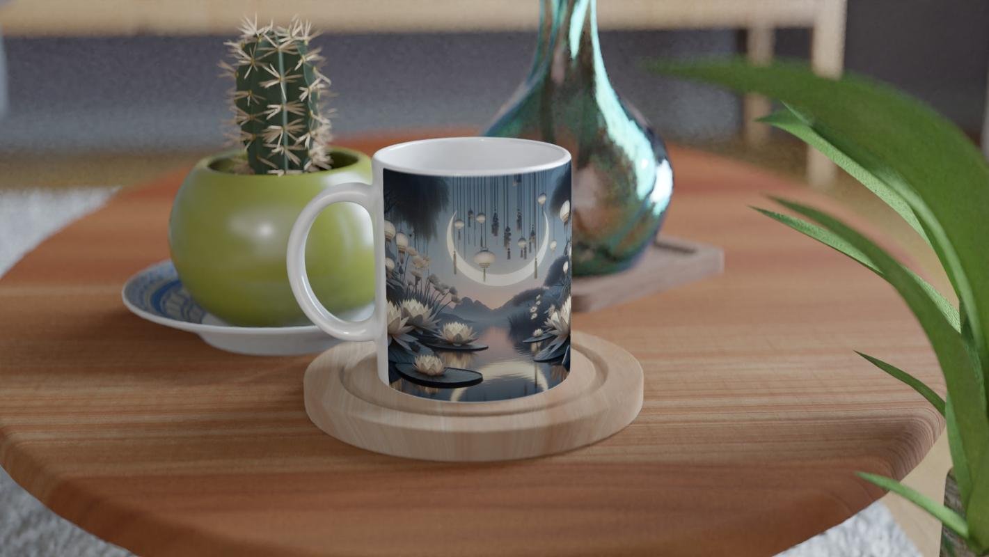 Yengeç Burcu Baskılı Kahve Kupası - Ay ışığında Zodyak Bahçesi Vs2 - 4