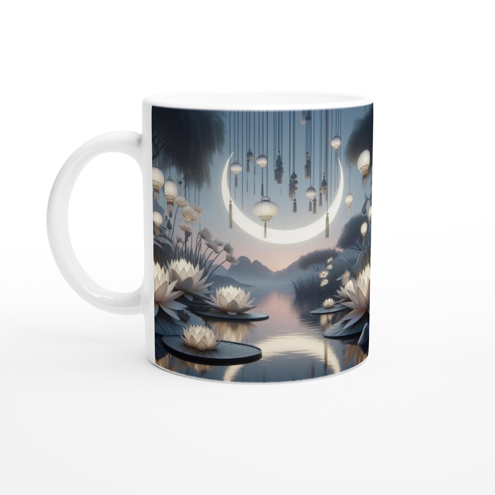 Yengeç Burcu Baskılı Kahve Kupası - Ay ışığında Zodyak Bahçesi Vs2