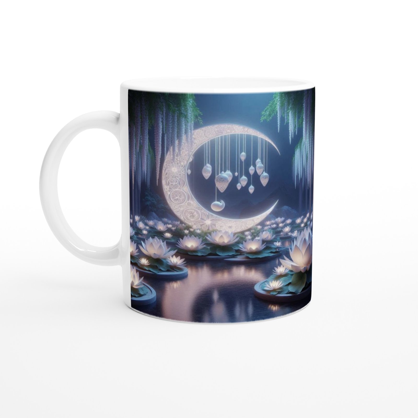 Yengeç Burcu Baskılı Kahve Kupası - Ay ışığında Zodyak Bahçesi Vs3