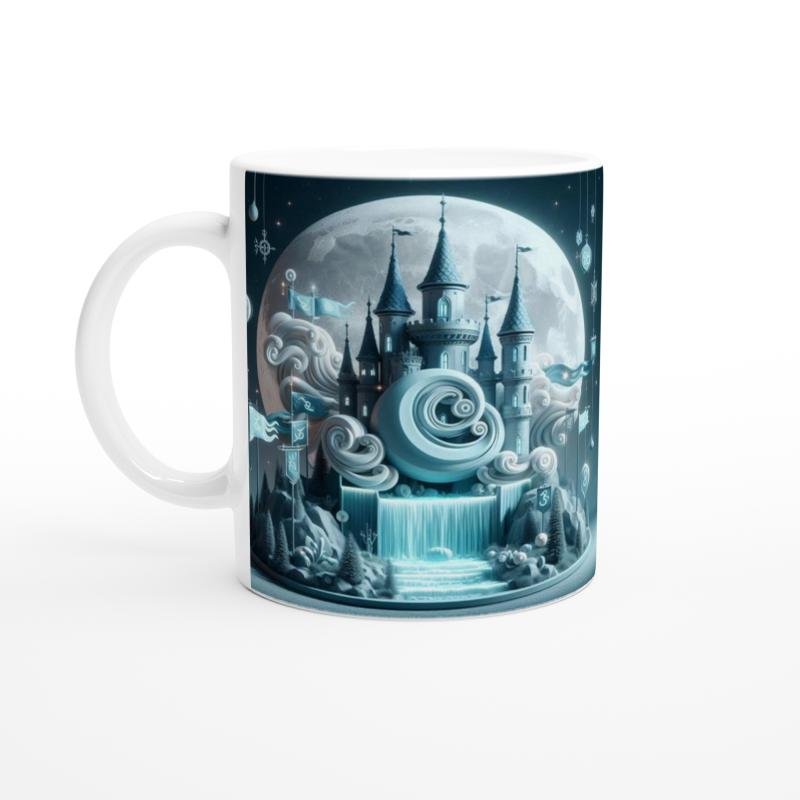 Yengeç Burcu Baskılı Kahve Kupası - Burçlar Krallığı Şatosu Vs2