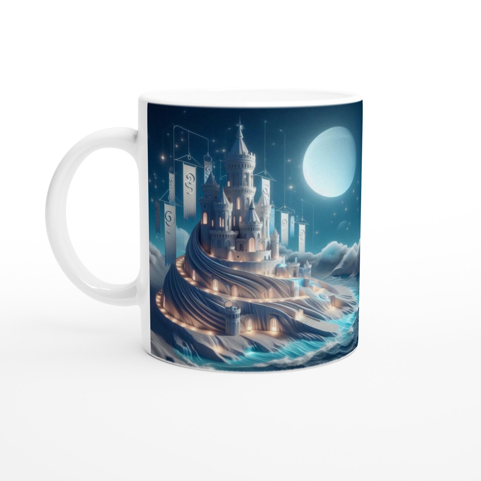 Yengeç Burcu Baskılı Kahve Kupası - Burçlar Krallığı Şatosu Vs4