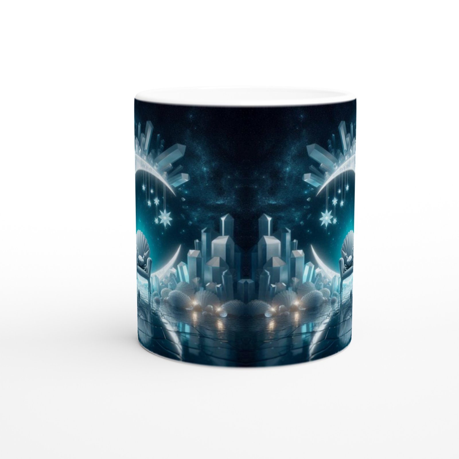 Yengeç Burcu Baskılı Kahve Kupası - Büyülü Kristal Mağarası Temalı Vs3 - 2