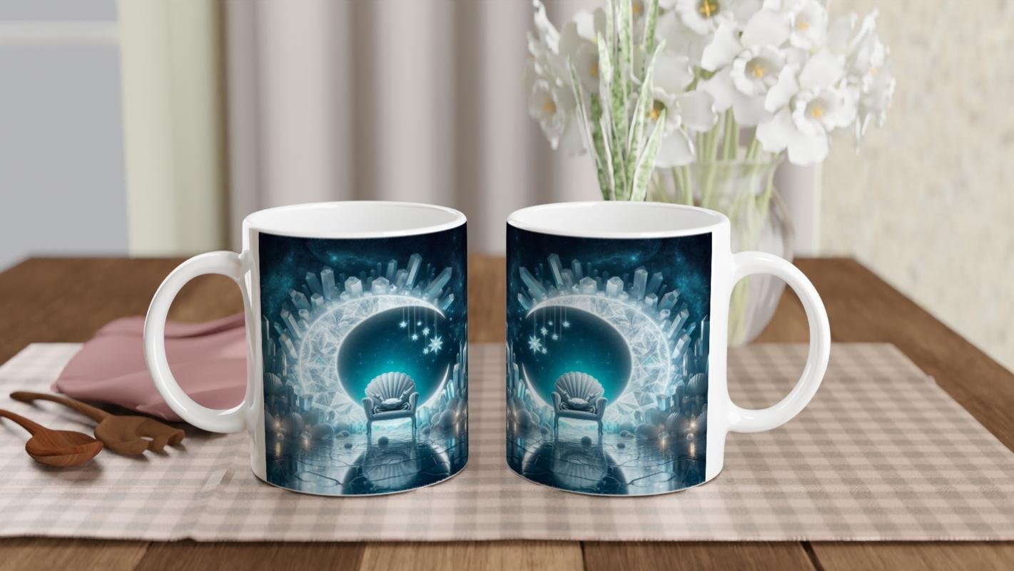 Yengeç Burcu Baskılı Kahve Kupası - Büyülü Kristal Mağarası Temalı Vs3 - 5