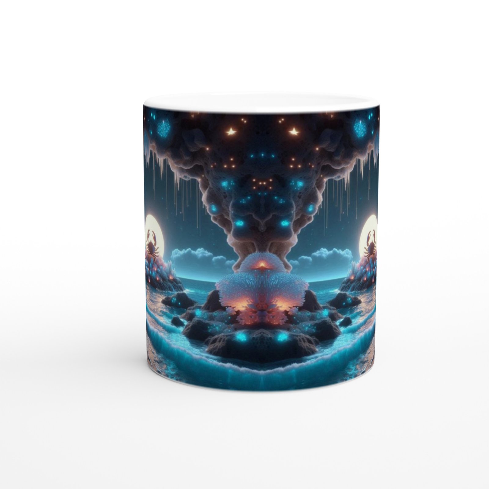 Yengeç Burcu Baskılı Kahve Kupası - Elementsel Doğa Krallığı Temalı Vs3 - 2