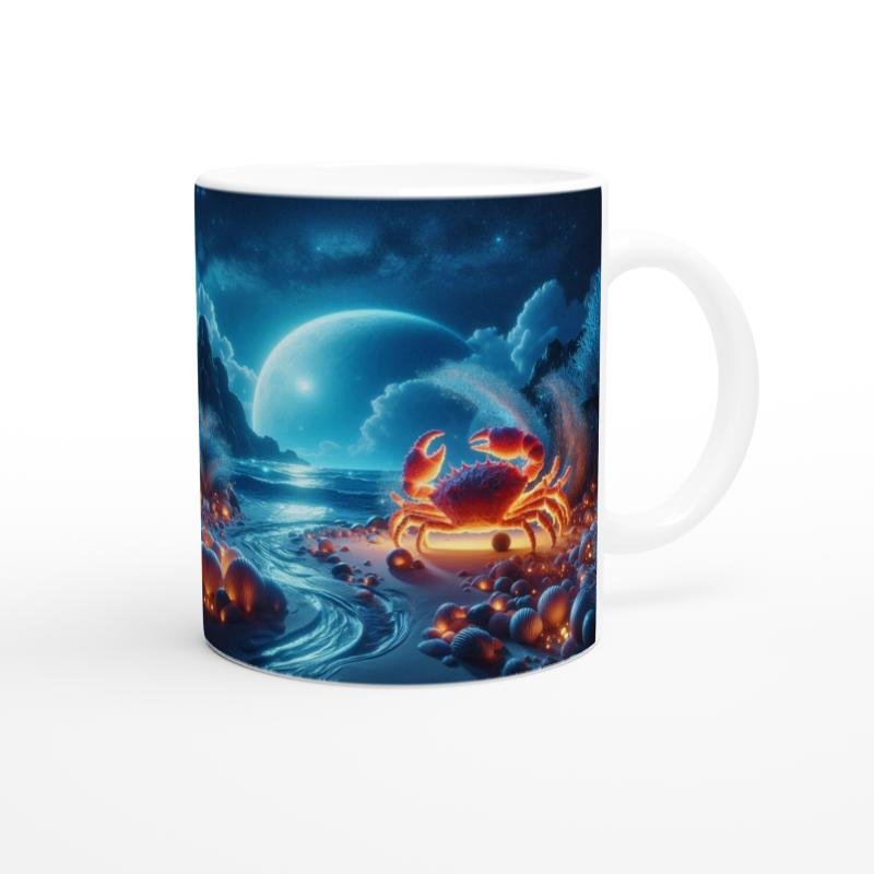 Yengeç Burcu Baskılı Kahve Kupası - Elementsel Doğa Krallığı Temalı Vs4 - 3