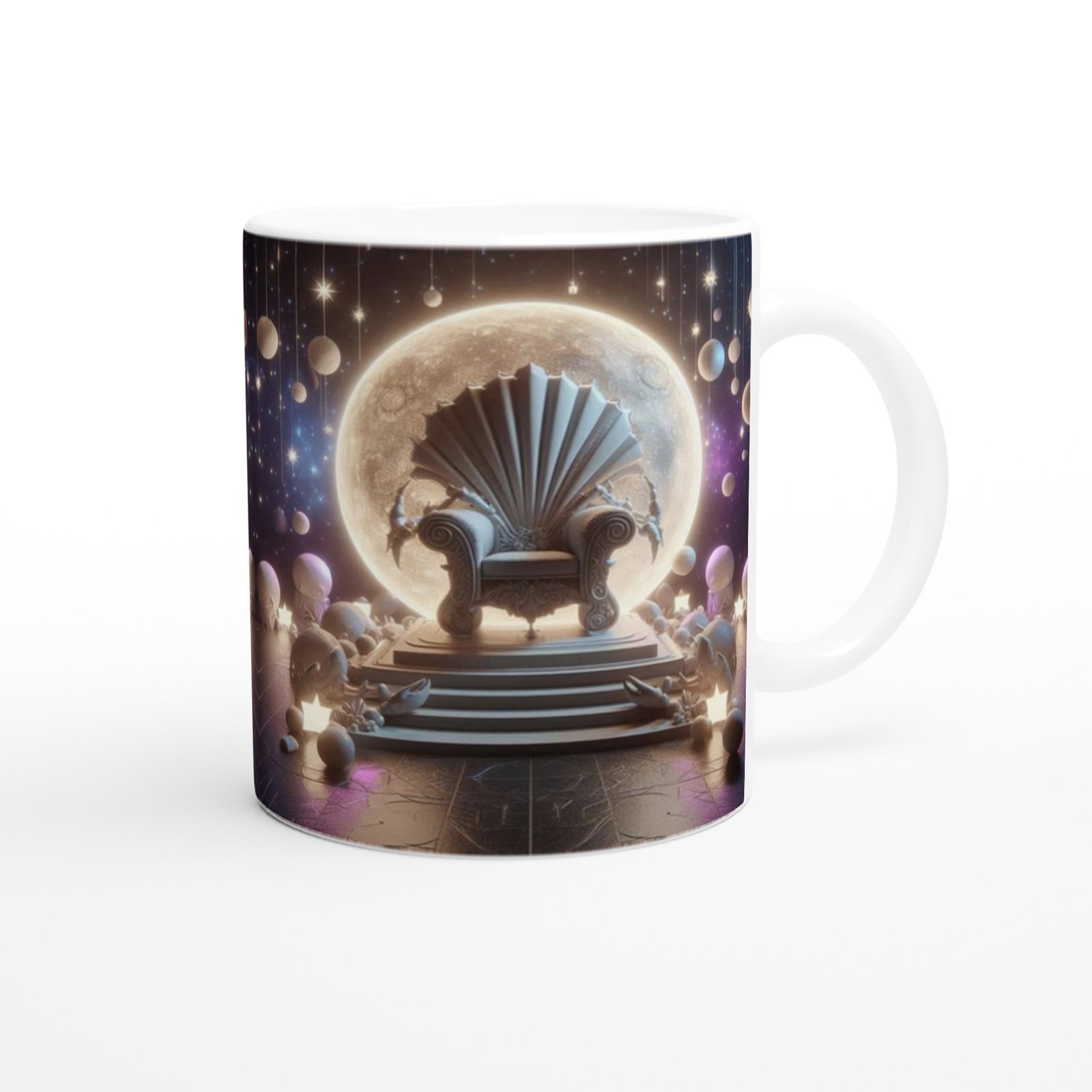 Yengeç Burcu Baskılı Kahve Kupası - Galaktik Taht Odası Temalı Vs1 - 3