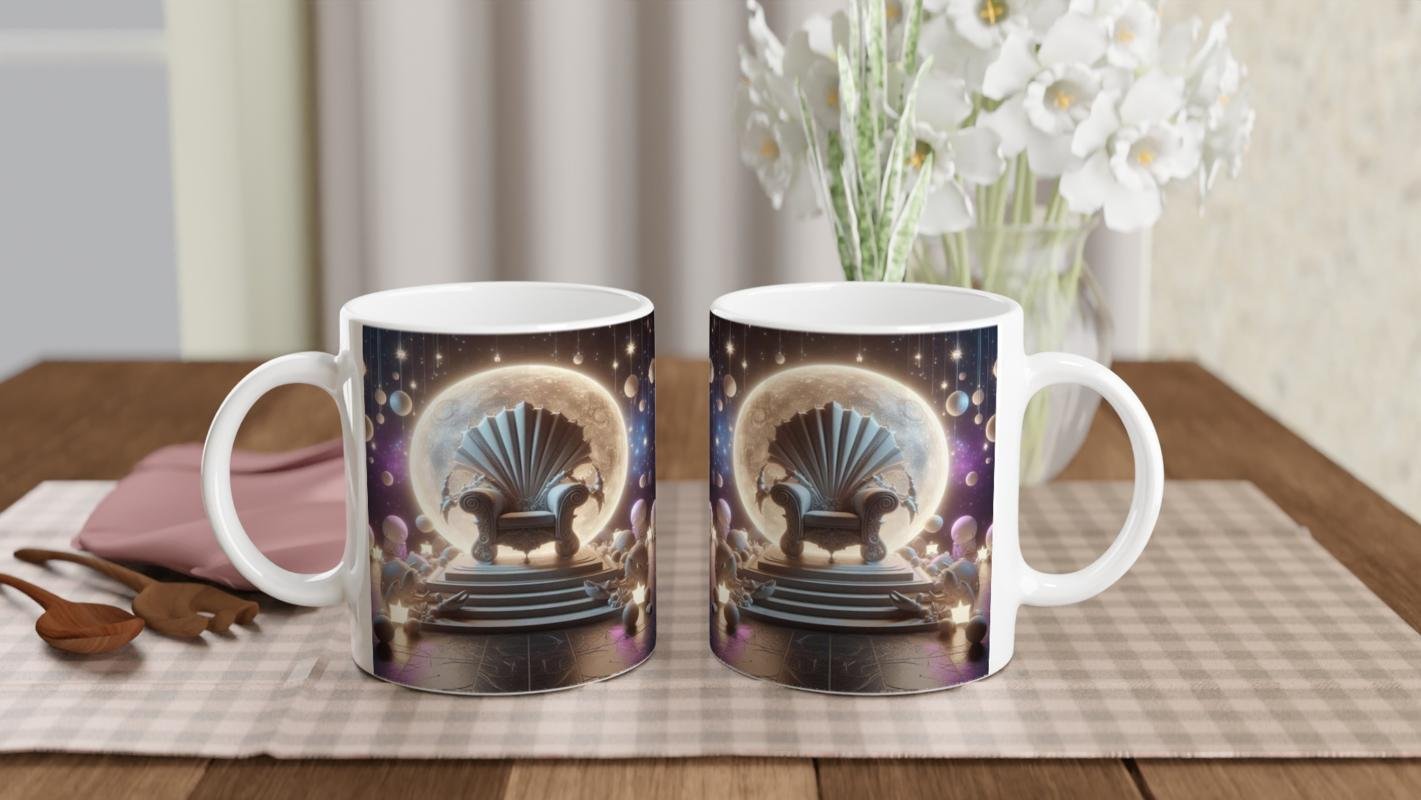 Yengeç Burcu Baskılı Kahve Kupası - Galaktik Taht Odası Temalı Vs1 - 5