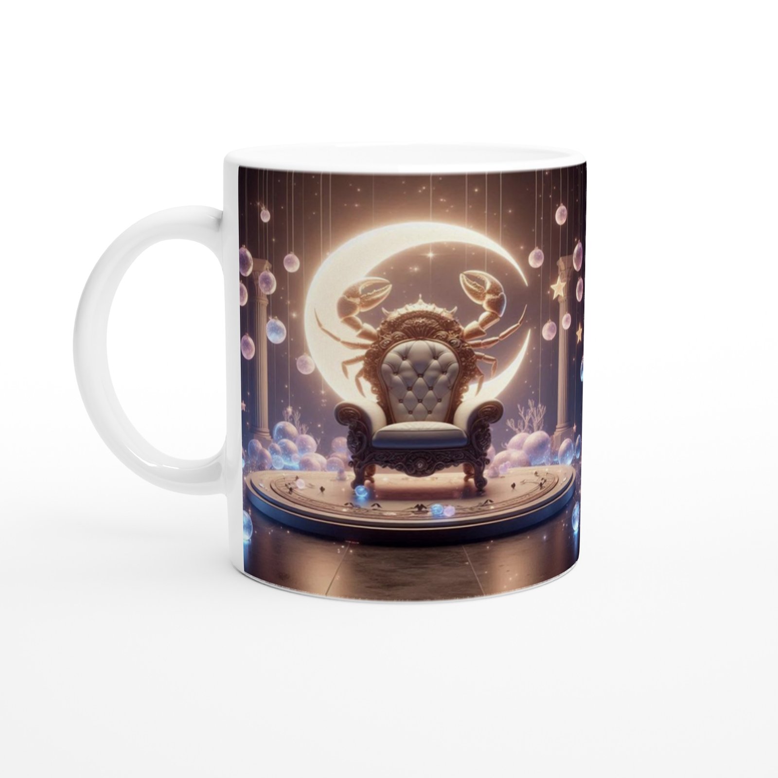 Yengeç Burcu Baskılı Kahve Kupası - Galaktik Taht Odası Temalı Vs3
