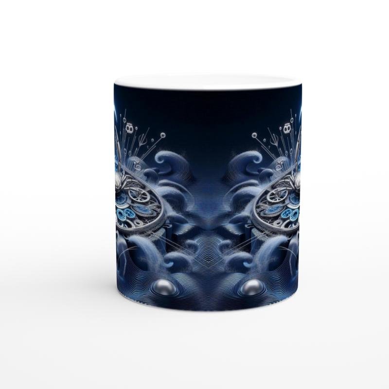 Yengeç Burcu Baskılı Kahve Kupası - Zamanın Çarkları Astroloji Mekanizması Vs1 - 2