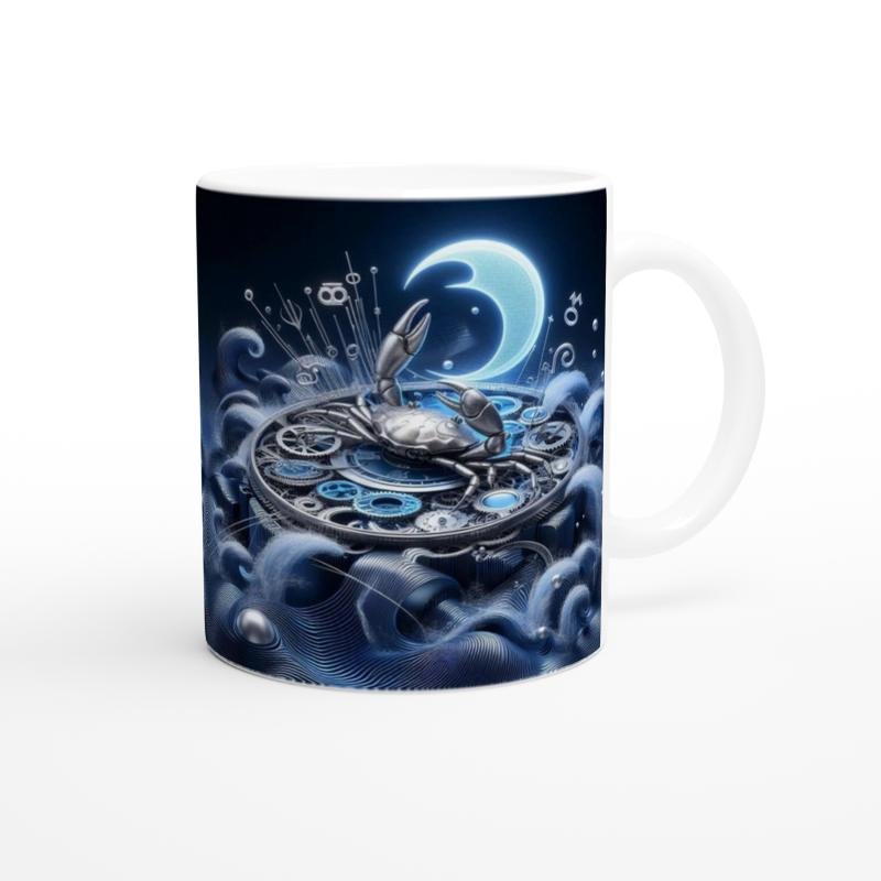 Yengeç Burcu Baskılı Kahve Kupası - Zamanın Çarkları Astroloji Mekanizması Vs1 - 3