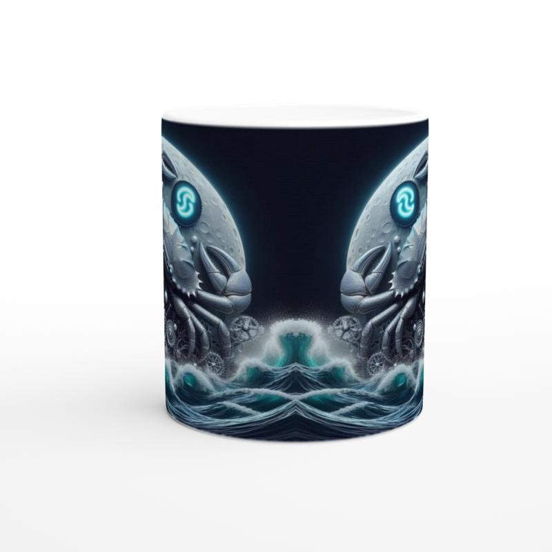 Yengeç Burcu Baskılı Kahve Kupası - Zamanın Çarkları Astroloji Mekanizması Vs3 - 2