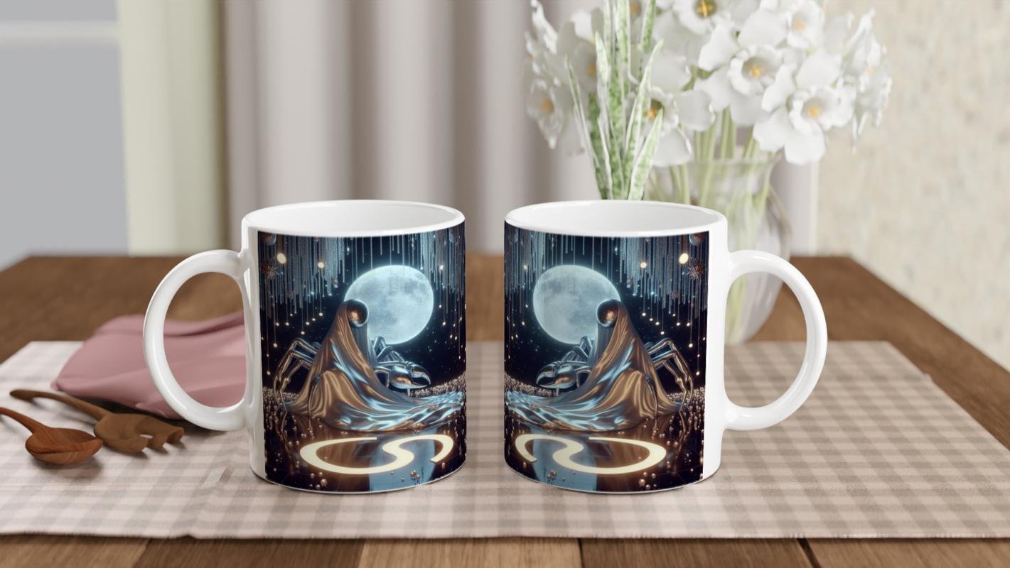 Yengeç Burcu Baskılı Kahve Kupası - Zodyak Maskeli Balo Vs1 - 5