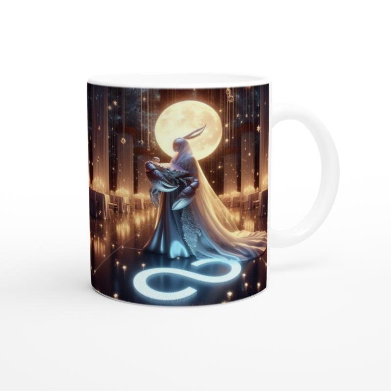 Yengeç Burcu Baskılı Kahve Kupası - Zodyak Maskeli Balo Vs3 - 3