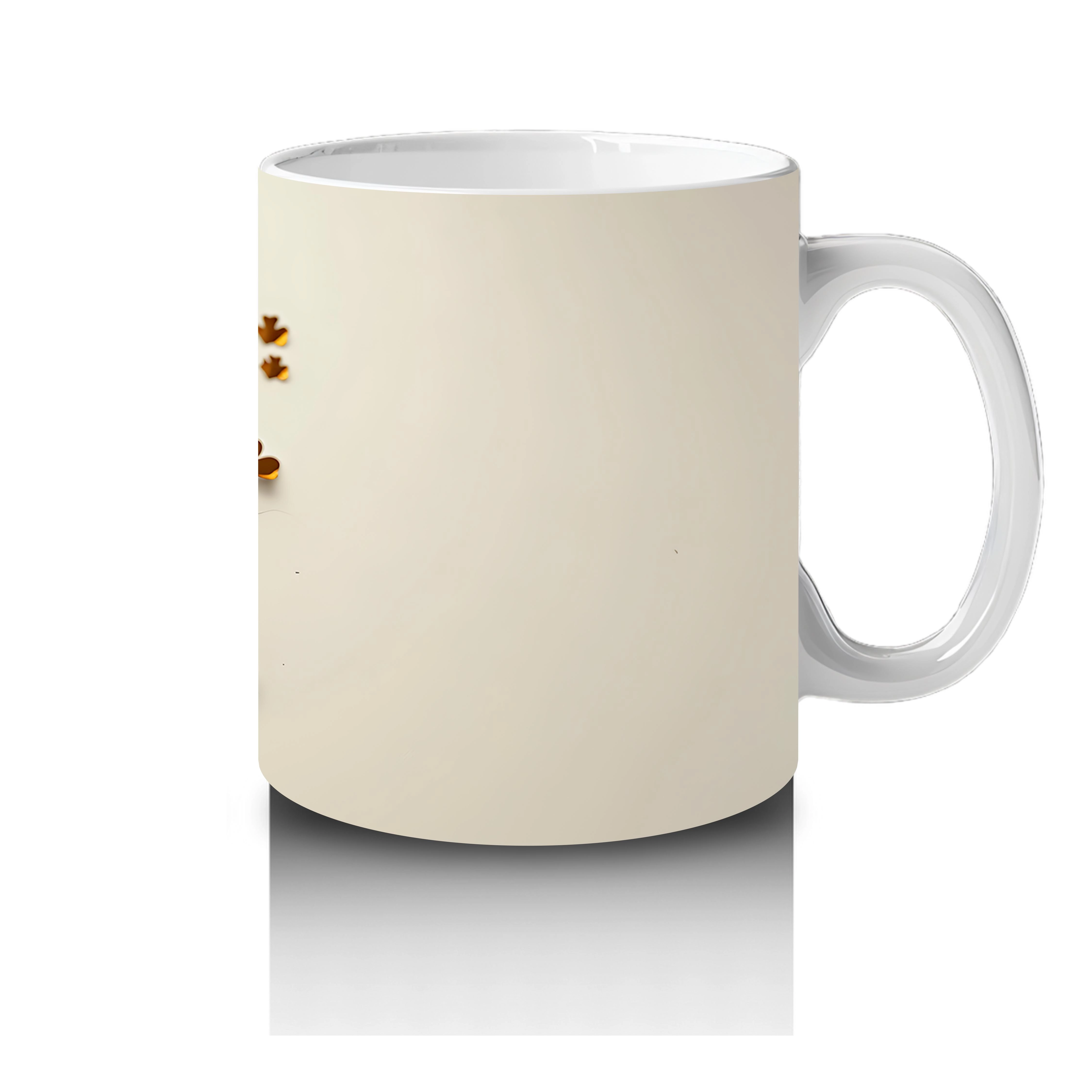 Yeşil Şapkalı Basset Hound Figürü ve Yonca Detayları - Baskılı kahve kupası - 4