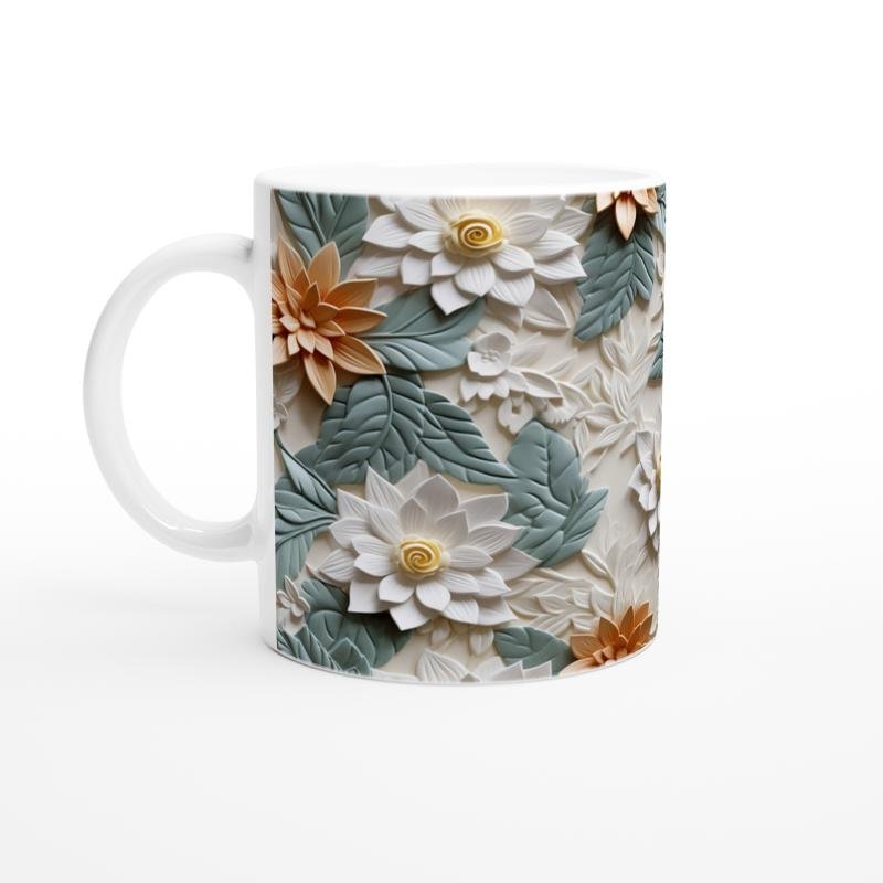 Yeşil Yapraklı Şakayık Bahçesi Kupa Bardak