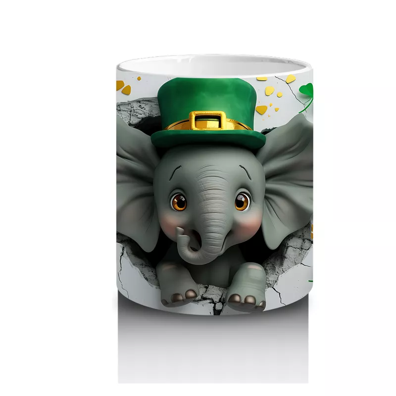 Yılbaşı Masasında Şapkalı Köpek – Baskılı Kahve Kupası - 3