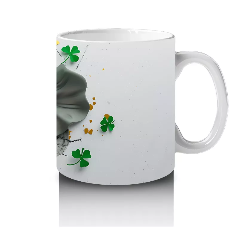 Yılbaşı Masasında Şapkalı Köpek – Baskılı Kahve Kupası - 4