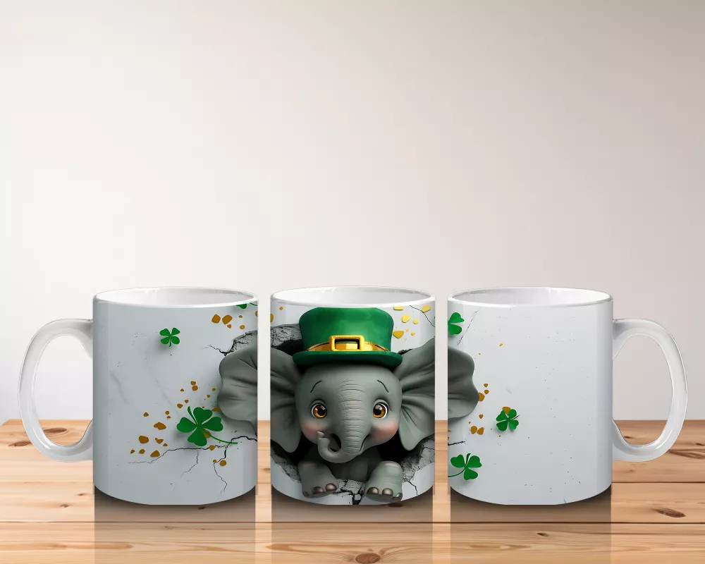 Yılbaşı Masasında Şapkalı Köpek – Baskılı Kahve Kupası - 5