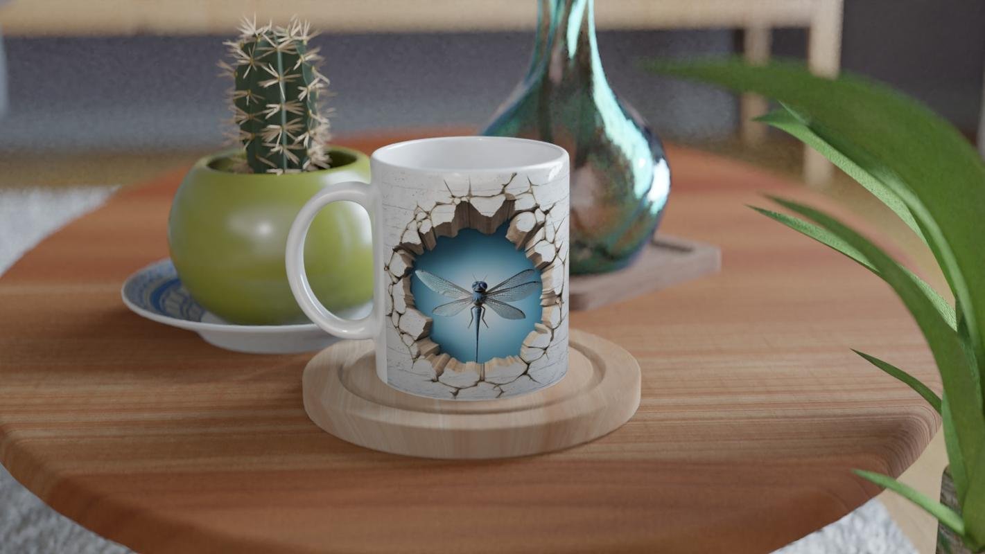 Yusufçuk Kanatları Baskılı Kupa Bardak - 4