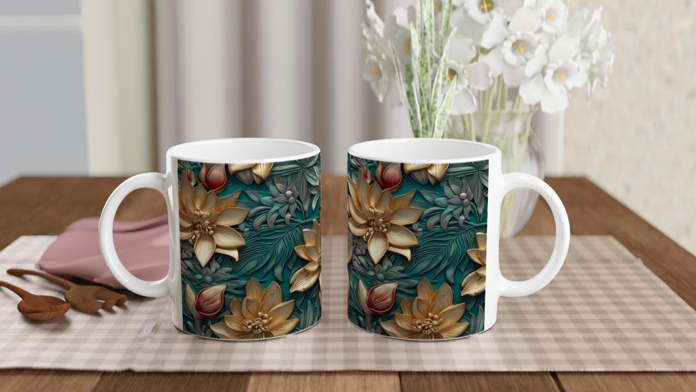 Zümrüt Bahçesi Işıltısı Kupa Bardak - 5