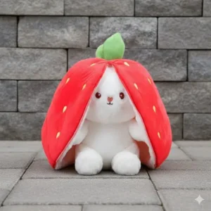 Süpriz Çilek Tavşan Peluş 28 cm