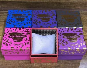 Best Wishes Serisi: Yastıklı ve Altın Varaklı Lüks Takı Kutusu