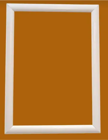 21x30 cm Gerçek Camlı Minimalist Beyaz Çerçeve