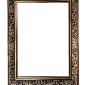 A4 Boyutlu (21x30 cm) Siyah Altın Varaklı Lüks Çerçeve