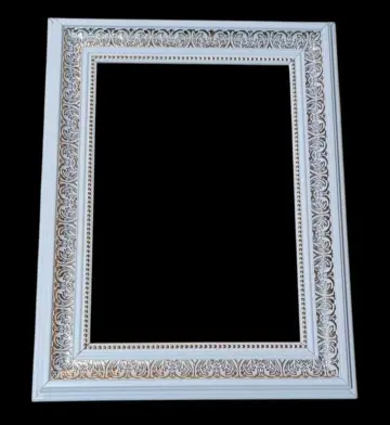 Pearl Gold: A4 Boyutlu (21x30 cm) Beyaz Altın Varaklı Lüks Çerçeve