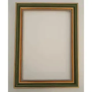 Emerald Gold: A4 Boyutlu (21x30 cm) Yeşil Altın Detaylı Lüks Çerçeve