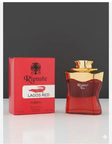 Riposte Lagos Red: Timsah Logolu ve Altın Kapaklı Erkek Parfümü