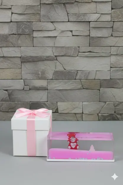 Sonsuz Hareketli Love Ayıcık Sıvı Dekorasyon Objesi