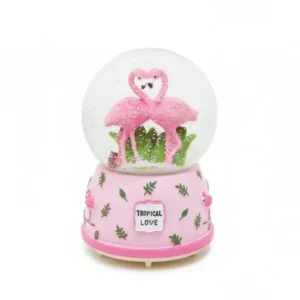 Tropical Love Flamingo Kar Küresi Pembe