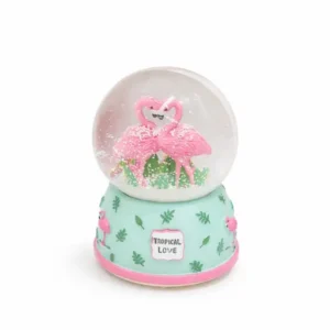 Tropical Love Flamingo Kar Küresi Yeşil