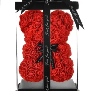 Kırmızı Gül Ayıcık Rose Bear | Kutulu Romantik Sevgililer Günü Hediyesi