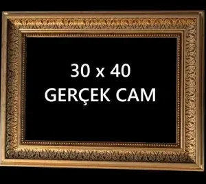 Pro-Series Gold: 30x40 cm Yoğun İşlemeli Gerçek Camlı Proje Çerçevesi