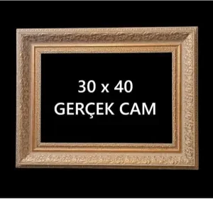 Venedik Krem Gold: 30x40 cm Eskitme Varaklı Profesyonel Proje Çerçevesi