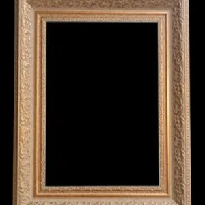 Saray Serisi: Krem-Altın Kabartma Desenli Gerçek Camlı Belge Çerçevesi