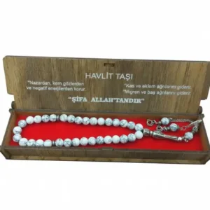 Ahşap Kutulu Havlit Taşı Tesbih