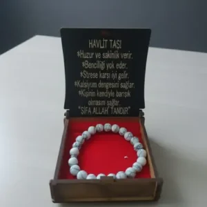 Ahşap Kutulu Havlit Taşı Bileklik