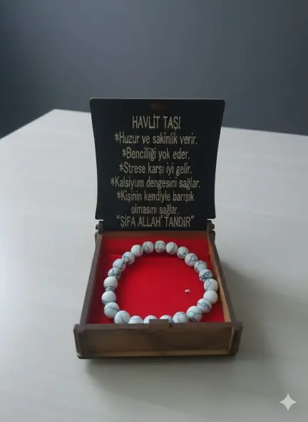 Ahşap Kutulu Havlit Taşı Bileklik